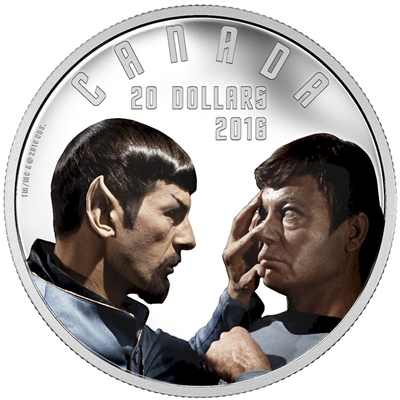 RDC 2016 Canada $20 Star Trek - Mirror, Mirror Fine Silver (No Tax) Writing