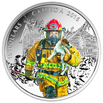 2016 Canada $15 National Heroes - Firefighters Fine Silver (No Tax)