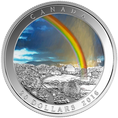 2016 Canada $20 Weather Phenomenon - Radiant Rainbow Silver (No Tax)