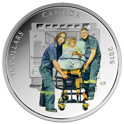 2016 Canada $15 National Heroes - Paramedics Fine Silver (No Tax)