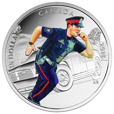 RDC 2016 Canada $15 National Heroes - Police Fine Silver (No Tax) impaired
