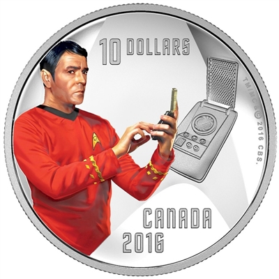 RDC 2016 Canada $10 Star Trek - Scotty Fine Siver Coin (No Tax) impaired
