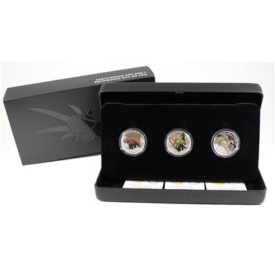 RDC 2016 Canada $10 Day of the Dinosaurs Fine Silver 3-Coin Set (No Tax) Impaired