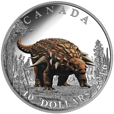 2016 Canada $10 Day of the Dinosaurs - Armoured Tank Silver (No Tax)