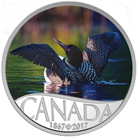 2017 $10 Celebrating Canada's 150th - Common Loon Fine Silver (No Tax)