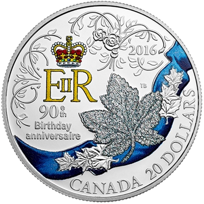 RDC 2016 Canada $20 HRH Queen Elizabeth II's 90th Birthday (No Tax) scratched capsule