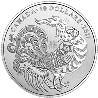 2017 Canada $10 Year of the Rooster Fine Silver (No Tax)