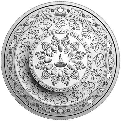 2016 Canada $20 Diwali Festival of Lights Fine Silver (No Tax)