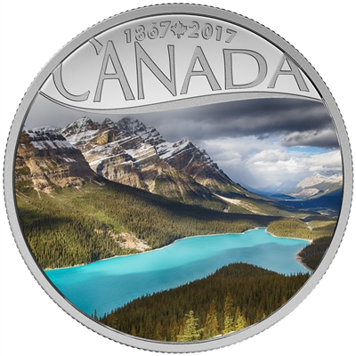 RDC 2017 $10 Celebrating Canada's 150th - Peyto Lake Fine Silver (No Tax) Missing Sleeve