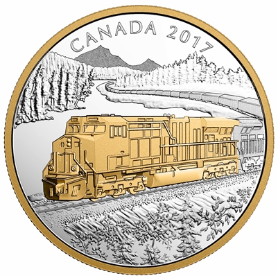 2017 $20 Locomotives Across Canada - GE ES44AC Fine Silver (No Tax)