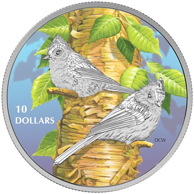 RDC 2017 Canada $10 Birds Among Nature's Colours - Tufted Titmouse (No Tax) Impaired