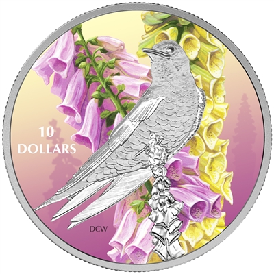 2017 Canada $10 Birds Among Nature's Colours Purple Martin Silver (No Tax)