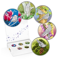 2017 Canada $10 Birds Among Nature's Colours 5-coin Silver Set with Deluxe Box (No Tax)