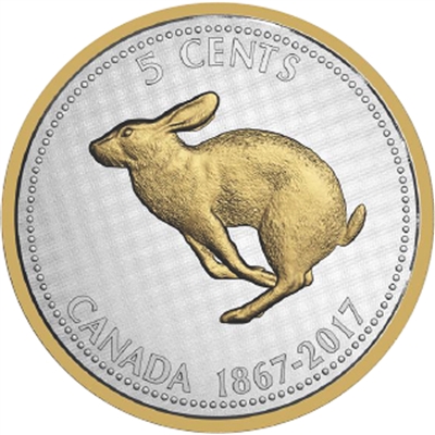 2017 Canada 5-cent Big Coin - Alex Colville Designs 5oz. Fine Silver (No Tax)