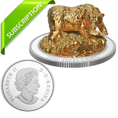2017 $100 Sculpture of Majestic Canadian Animals 5-coin Silver Set (No Tax)