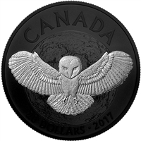 2017 Canada $20 Nocturnal By Nature - The Barn Owl Fine Silver (No Tax)