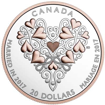 2017 Canada $20 Best Wishes On Your Wedding Day Fine Silver (No Tax)