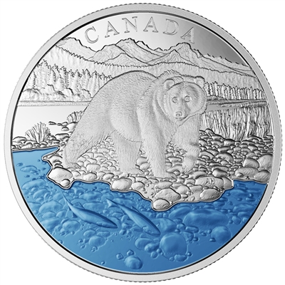 RDC 2017 $20 Iconic Canada - The Grizzly Bear Fine Silver (No Tax) impaired