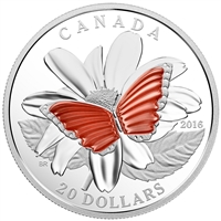 2016 Canada $20 The Colourful Wings of a Butterfly Silver Coin