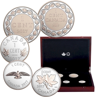 RDC 2017 Canada Legacy of the Penny Fine Silver 5-coin Set (No Tax) Scratched Capsule
