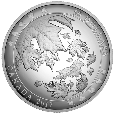 2017 Canada $50 Maple Leaves in Motion Fine Silver (No Tax)
