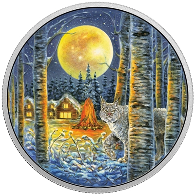 2017 Canada $30 Animals in the Moonlight - Lynx Fine Silver (No Tax)