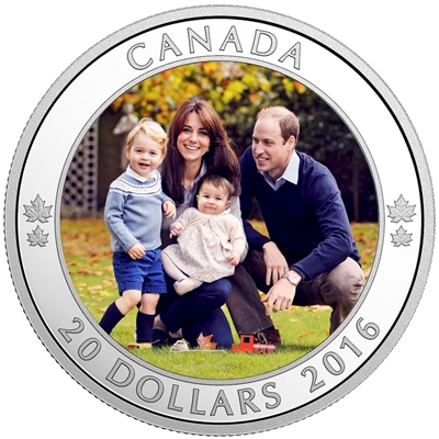 2016 Canada $20 A Royal Tour Fine Silver Coin (TAX Exempt)