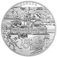 2017 $500 Canada 150 From Coast to Coast 5 Kilo Fine Silver (No Tax)