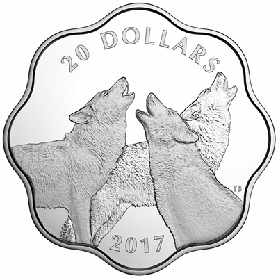 2017 Canada $20 Master of the Land - The Timber Wolf Fine Silver (No Tax)
