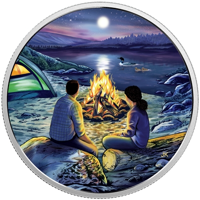 2017 $15 Great Canadian Outdoors - Around The Campfire Silver (No Tax)