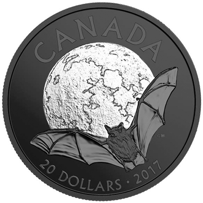 2017 Canada $20 Nocturnal by Nature - The Little Brown Bat Silver (No Tax)
