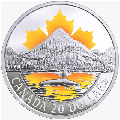 RDC 2017 $20 Canada's Coasts - Pacific Coast Fine Silver (No Tax) Impaired