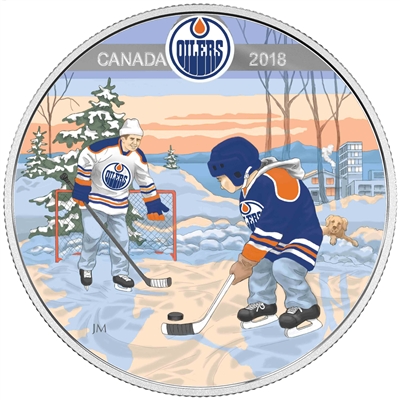 2018 Canada $10 Learning to Play - Edmonton Oilers Fine Silver (No Tax)