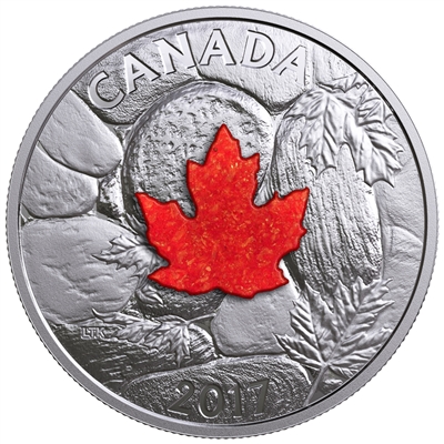 2017 Canada $20 Majestic Maple Leaves with Drusy Stone
