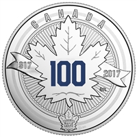 2017 Canada $3 100th Anniversary of the Toronto Maple Leafs Fine Silver (No Tax)