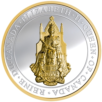 2017 $25 The Great Seal of Canada Gold-Plated Fine Silver Coin (No Tax)