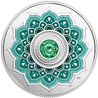 2018 Canada $5 Birthstone - May Fine Silver with Swarovski Crystal