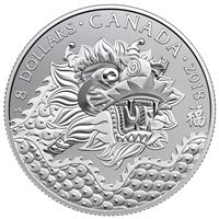 2018 Canada $8 Dragon Luck Silver Coin (TAX Exempt)