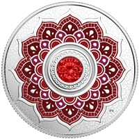 2018 Canada $5 Birthstone - July with Swarovski Crystal Fine Silver Coin