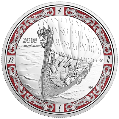 2018 Canada $20 Norse Figureheads - Viking Voyage Fine Silver (No Tax)