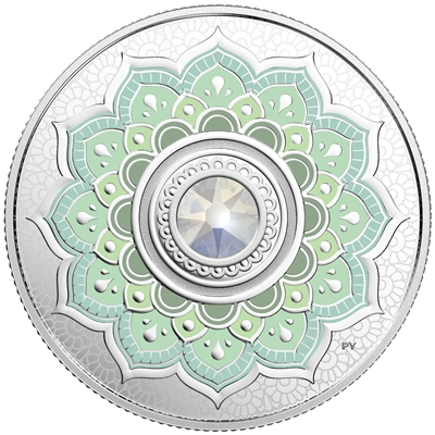 2018 Canada $5 Birthstone - October Fine Silver with Swarovski Crystals