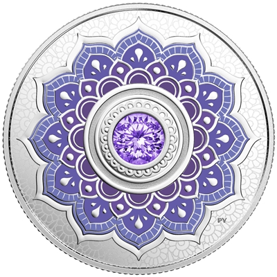 2018 Canada $5 Birthstone - December Fine Silver with Swarovski Crystal