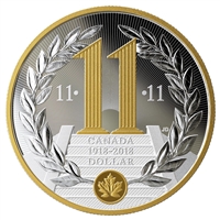 RDC 2018 Canada WWI Armistice 100th Anniv. Sp. Ed. Proof Silver Dollar (No Tax) small scratches