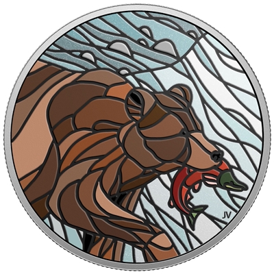 2018 $20 Canadian Mosaics - Grizzly Bear Fine Silver (No Tax)