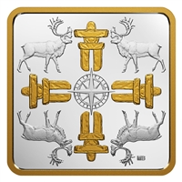 2018 $3 Canadian Coasts - True North Gold Plated Fine Silver (No Tax)