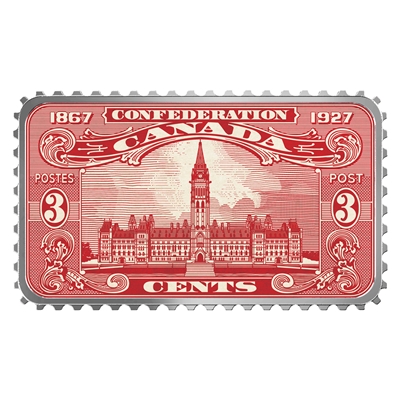 2018 $20 Canada's Historical Stamps - Parliament Building 1927 Confederation (No Tax)