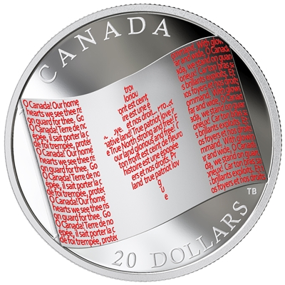 RDC 2018 $20 Canadian Flag Fine Silver (No Tax) cracked capsule