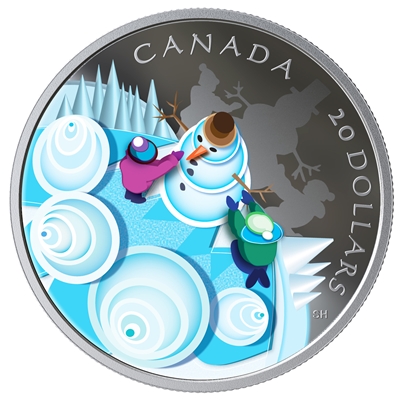 2019 Canada $20 Mystical Snow Day Fine Silver (Tax Exempt)