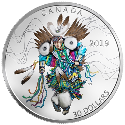 2019 Canada $30 Fancy Dance Fine Silver (No Tax)