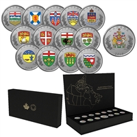 2018 Heraldic Emblems of Canada Fine Silver 14-coin Set (No Tax)